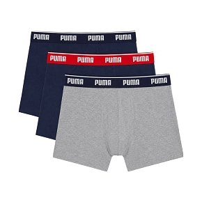 Bokserki męskie Puma 3 pak granatowe, szare 947130 05 Bokserki męskie Puma 3 pak granatowe, szare 947130 05