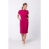 Sukienka koszulowa z paskiem S335 burgund -Stylove
