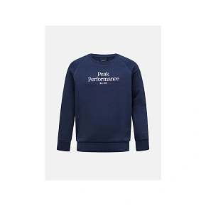 Bluza juniorska Peak Performance Jr Original Crew kolor granatowy Bluza juniorska Peak Performance Jr Original Crew kolor granatowy