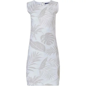 Damska koszula nocna 10231-140-1 biało-beżowe liście - Pastunette