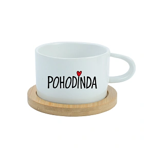 Hrnek POHODINDA - bílý hrníček makronka 200 ml