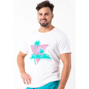 T-shirt męski F92I03JR03D A009 biały - Guess