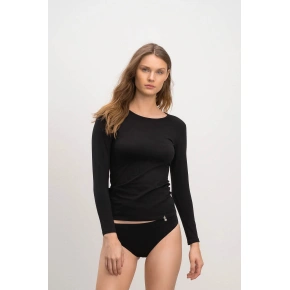 Dámské triko s dlouhým rukávem 21921 Černá - Vamp