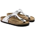 Japonki damskie Birkenstock Gizeh Birko-Flor srebrne regular szerokie (0043851) dámské