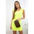 Sukienka damska z falbanką 9098 Neon Yellow - Kesi