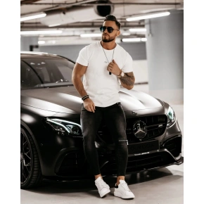 T-shirt męski 278060 ecru - Ola Voga