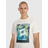 T-shirt regular z nadrukiem męski  4F 4FRSS25TTSHM2846-12S
