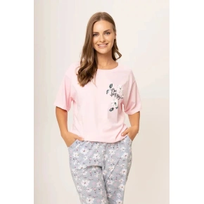 Piżama damska 160/074 różowo-szara - Karol