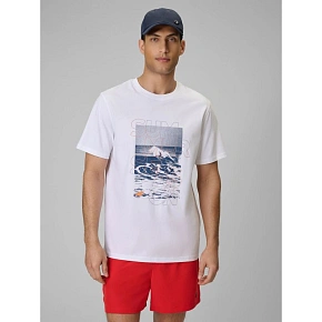 T-shirt regular z nadrukiem męski 4F 4FWSS26TTSHM2783-10S