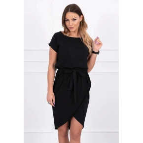 Dzianinowa sukienka damska 8980 czarna - Kesi