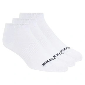 Skechers 3pk Unisex Non Terry No Show S114041-100 Białe 39-42 Skechers 3pk Unisex Non Terry No Show S114041-100 Białe 39-42