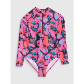 Dziewczęcy kostium kąpielowy jednoczęściowy 4F 4FJWSS25USWSF094-90A Dziewczęcy kostium kąpielowy jednoczęściowy 4F 4FJWSS25USWSF094-90A