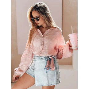 Dámská mušelínová košile 208 růžová - Kesi