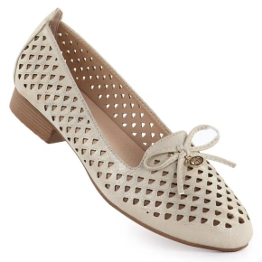 Półbuty damskie lordsy ażurowe złote Jezzi 222-5 Półbuty damskie lordsy ażurowe złote Jezzi 222-5