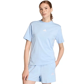 Koszulka damska adidas Essentials 3-Stripes Cotton błękitna KB7119