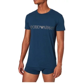 Męski zestaw koszula + szorty 111604 1A516 - 24334 - Niebieski - Emporio Armani