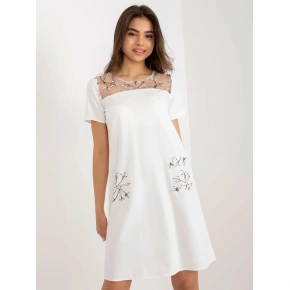 Sukienka damska LK SK 506790.45 ecru - Lacerta