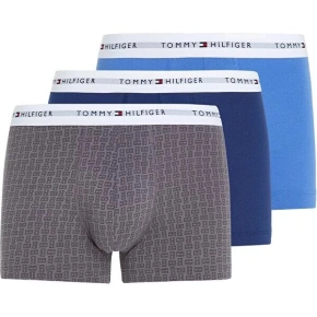 Bokserki męskie 3P TRUNK PRINT UM0UM02768 0W2 niebieski - Tommy Hilfiger