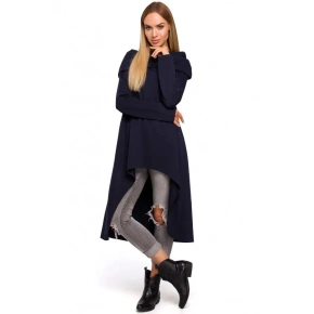 Damska asymetryczna tunika M477 granatowy - Moe