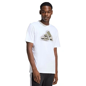 Koszulka męska adidas Camo Modern Logo Graphic biała JZ7493 pánské Koszulka męska adidas Camo Modern Logo Graphic biała JZ7493 pánské