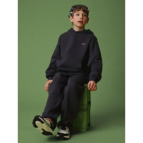 Bluza dresowa loose z kapturem chłopięca 4F 4FJRSS26TSWSM2828-22S