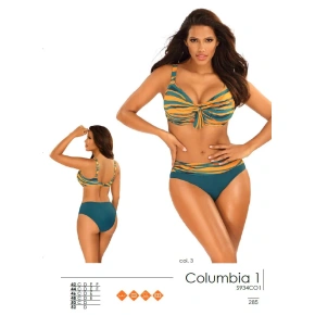 Damski dwuczęściowy strój kąpielowy S934CO1-1 Columbia 1 pomarańczowy/petrol - Self