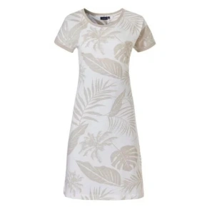 Damska koszula nocna 10231-140-2 biało-beżowe liście - Pastunette