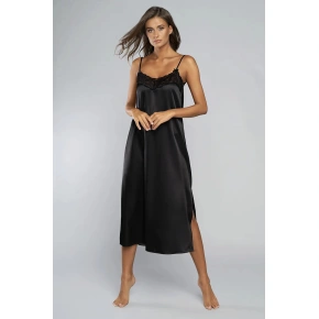 Dámská noční košile dlouhá Dotyk Černá - Italian Fashion
