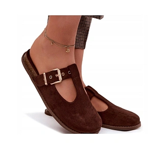 Dámské nazouváky 2831 hnědé - Ideal Shoes