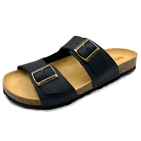 Bio Bio buty laczki męskie klapki profilowane skóra naturalna czarne Bio Bio buty laczki męskie klapki profilowane skóra naturalna czarne