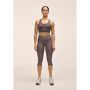 Legginsy treningowe damskie CASALL Capri Slit Regular Waist Tights kolor szary Legginsy treningowe damskie CASALL Capri Slit Regular Waist Tights kolor szary