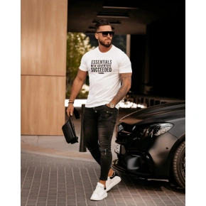 T-shirt męski 279262 biały - Ola Voga