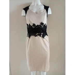 Sukienka damska 18536 czarno-beżowa - Koucla