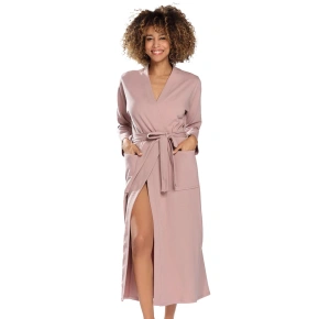 Szlafrok damski Melissa pudrowy róż - Dkaren