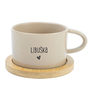 Libuška - krémový hrníček makronka 200 ml Libuška - krémový hrníček makronka 200 ml