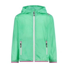 Kurtka dziecięca wodoodporna CMP Kid G Jacket Rain Fix Hood lekka zielona (3X53255-E306)
