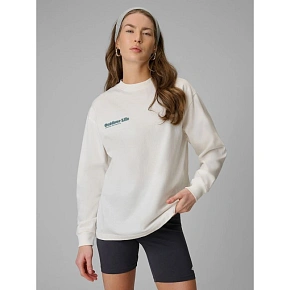Longsleeve regular z nadrukiem damski 4F 4FRSS26TSWSF2834-11S dámské