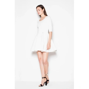 Damska sukienka wizytowa VT075 ecru - Venaton