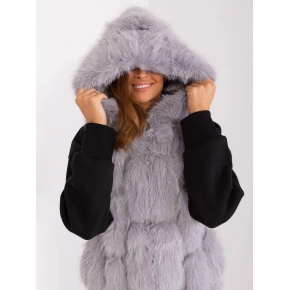 Kamizelka damska AT KZ 2379.96P szara - Wełna Fashion Kamizelka damska AT KZ 2379.96P szara - Wełna Fashion