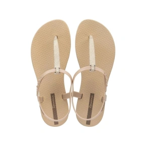 Ipanema Sandal Class sandały japonki damskie lekkie beżowe ze złotym dámské