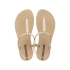 Ipanema Sandal Class sandały japonki damskie lekkie beżowe ze złotym dámské