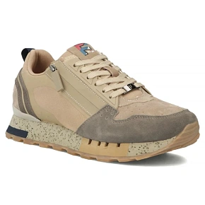 Skórzane półbuty sneakersy męskie beżowe Filippo MSP7836