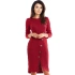 Damska sukienka dzienna A342 bordowy - Awama