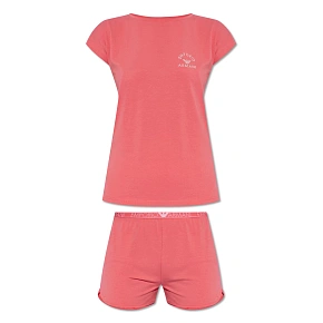 Piżama damska 164794 4R223 05373 koralowa - Emporio Armani