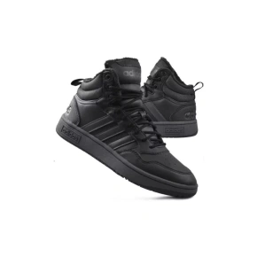 Męskie buty sportowe za kostkę Hoops 3.0 Mid Wtr GW6421 Czarny - Adidas