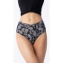 Czarne majtki damskie Paisley Simple Maxi z wzorem - Julimex