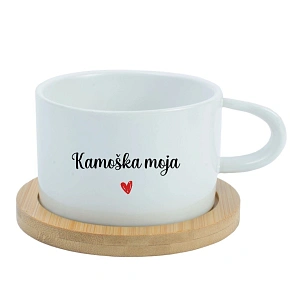 Kamoška moja - bílý hrníček makronka 200 ml