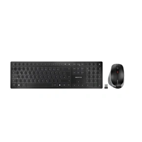CHERRY DW 9500 SLIM klawiatura Dołączona myszka Uniwersalne RF Wireless + Bluetooth QWERTZ Niemiecki Czarny, Szary CHERRY DW 9500 SLIM klawiatura Dołączona myszka Uniwersalne RF Wireless + Bluetooth QWERTZ Niemiecki Czarny, Szary