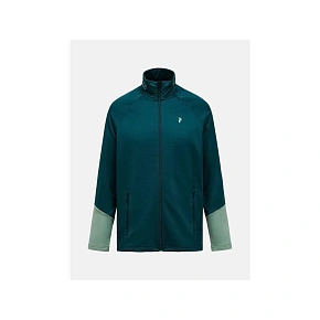 Bluza męska PEAK PERFORMANCE M Rider Essentials Midlayer Zip Jacket kolor zielony Bluza męska PEAK PERFORMANCE M Rider Essentials Midlayer Zip Jacket kolor zielony