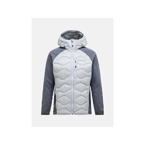 Kurtka puchowa męska PEAK PERFORMANCE M Helium Down Hybrid Hood kolor szary Kurtka puchowa męska PEAK PERFORMANCE M Helium Down Hybrid Hood kolor szary